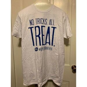 BUD LIGHT NO TRICKS ALL TREAT #UPFORWHATEVER SIZE LARGE T-SHIRT NWOT
